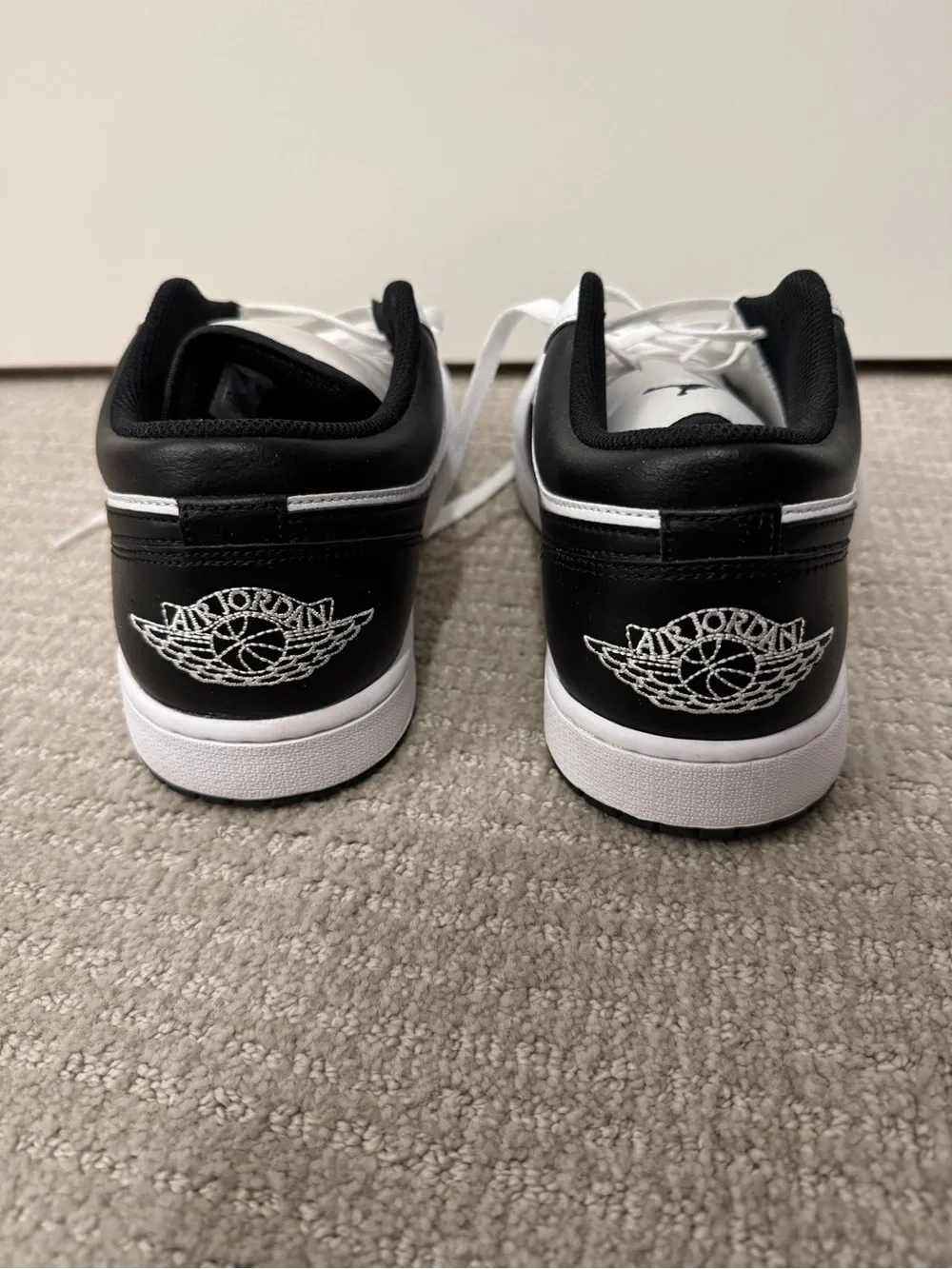 Jordan Men's Low-Top Sneakers in White and Black